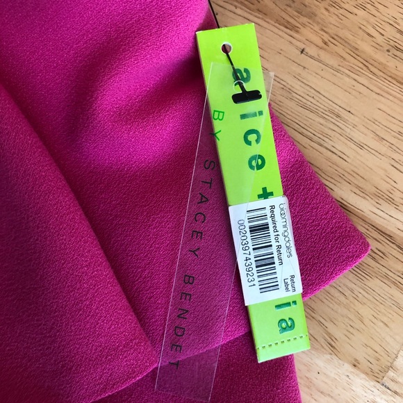 NWT Alice+Olivia Pink Peplum Pencil Skirt - Picture 8 of 10